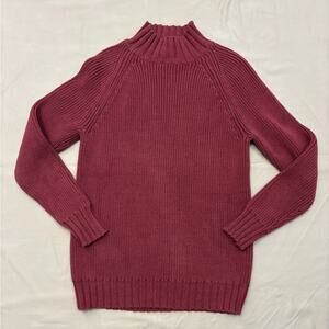 Orvis Women's Mock Neck Classic Thick Knit Sweater Size Small